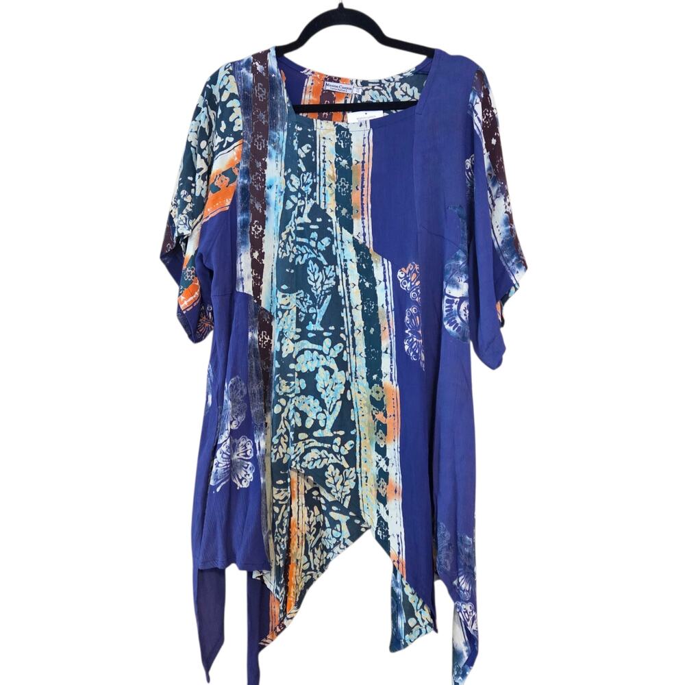 Mission Canyon Santa Barbara Batik Tunic Top or Cover-up Flowy NWT, One Size